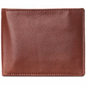 Alpine Swiss Mens Leather RFID Bifold Wallet 2 ID Windows Divided Bill Section
